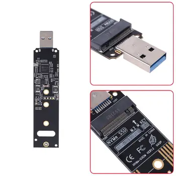 

Portable High Performance NVME to USB Adapter M.2 SSD to Type-A Card USB 3.1 Gen 2 Bridge Chip to M2 SSD Key M
