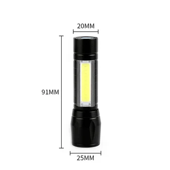 

l LED Flashlight USB Rechargeable Flashlight Torch 3 Modes for Cycling Hiking Camping Emergency