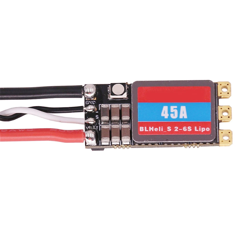 BLHeli_S 35A/45A бесщеточный ESC с светодиодный светильник 2S 6S LIPO для FPV пересекающего