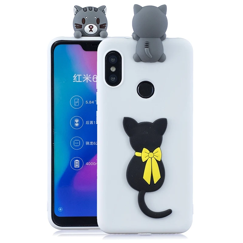 black cat Чехол с изображением единорога для Xiaomi Redmi Note 7, чехол-игрушка, силиконовый чехол для Xiaomi Redmi 7A 8A 8 Redmi Note 8, чехол Note 8 K20 Pro - Цвет: black cat