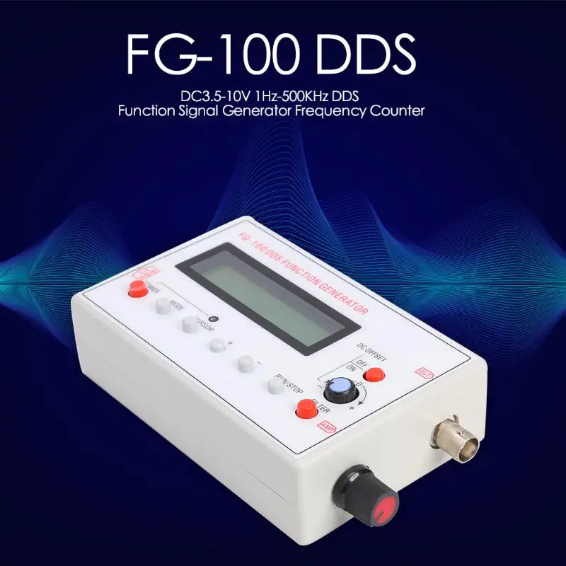 FG-100 Функция генератор сигналов сэкономить время и силы для удобства DIY Kit 1Hz-500 кГц регулируемый счетчик частоты