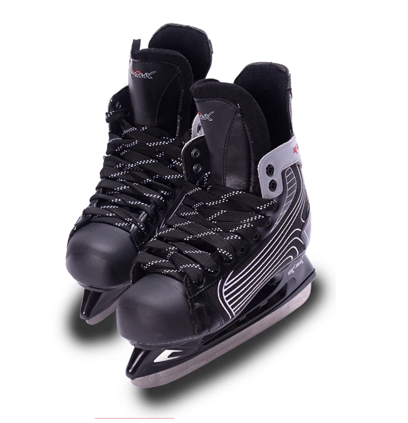 Новая зимняя обувь для взрослых и подростков из искусственной кожи; профессиональная теплая обувь для катания на коньках со льдом; удобная обувь для начинающих