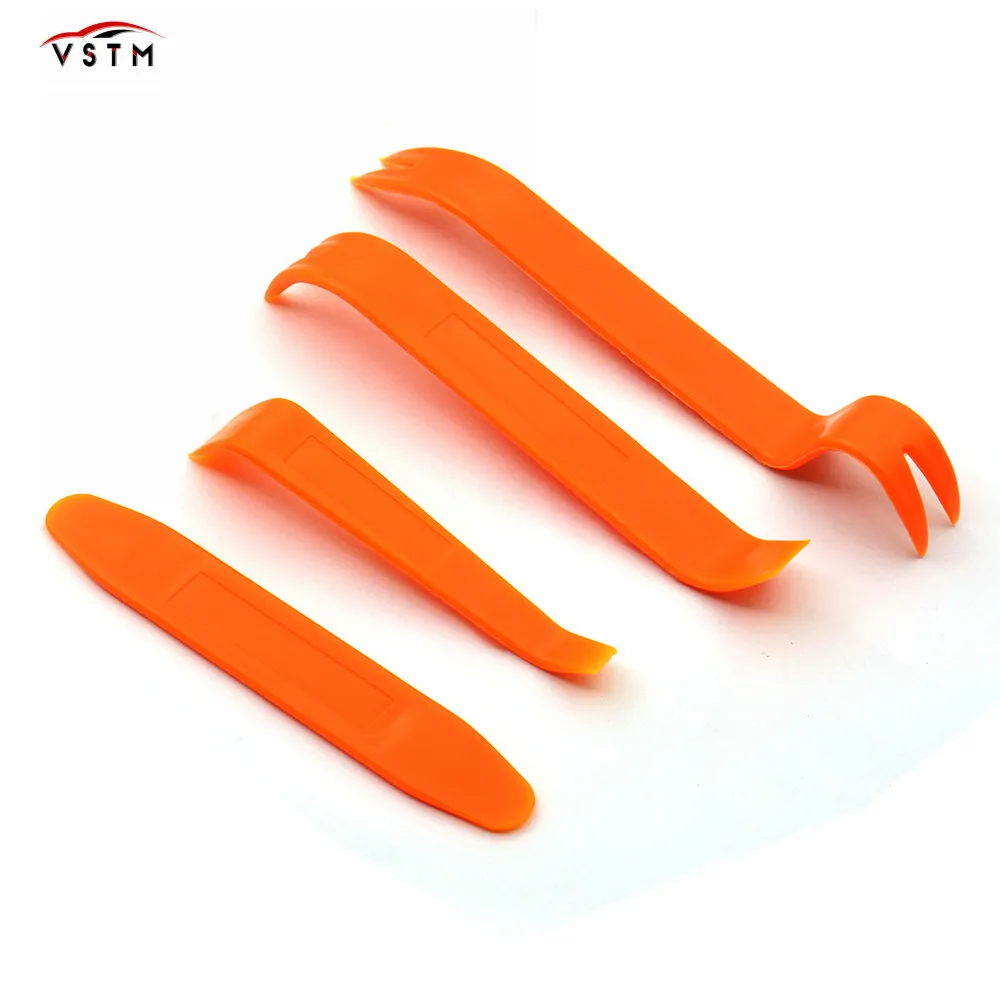 инструмент для демонтажа обшивки автомобиля. пластиковый инструмент для разбора корпусов лопатка. набор для снятия клипс автомобиля. набор пластиковых инструментов. набор инструментов xamei для снятия обшивки - 4 шт (полиуретан).