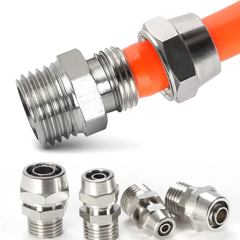 

1pcs Air Pneumatic Quick Connector OD 4/6/8/10/12mm Hose Tube M5/1/8''/ 1/4'' 3/8'' 1/2'' Male Thread Fast Twist Joint Hardware