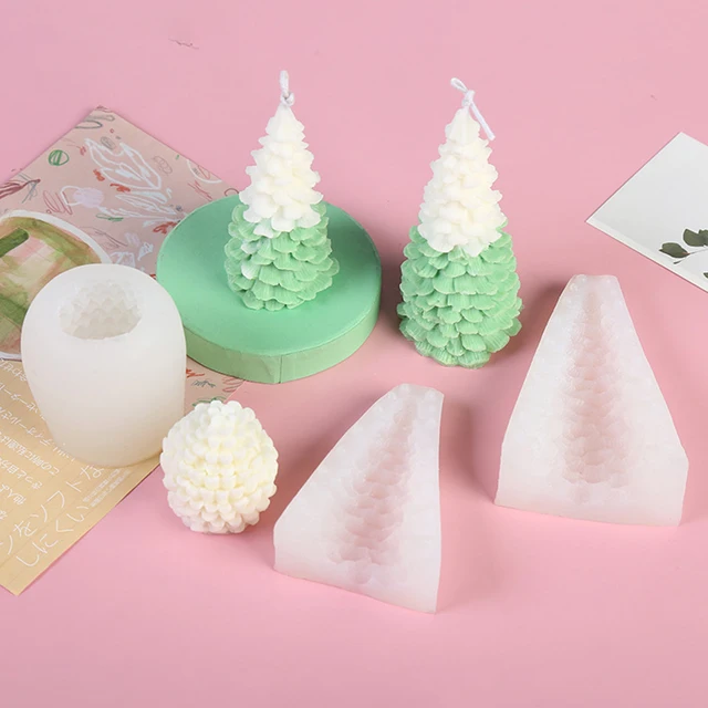 3D Christmas Tree Pine Cone Silicone Candle Mold Aroma Candle Making Supplies Christmas Decoration For Home DIY Candle Mold 1