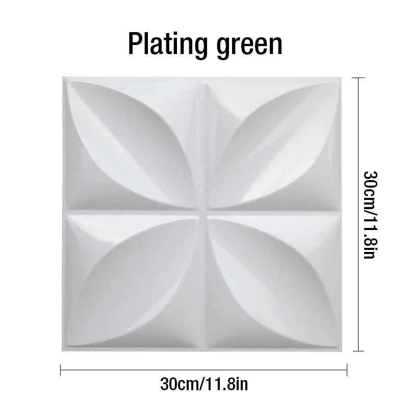 Plating green 6 шт., 30x30 см, цветные 3D настенные панели с металлическим покрытием для автомобиля, цветок розы, гальванические 3D наклейки на стену, свадебные, вечерние, фоновые, настенные, художественные - Цвет: Plating green