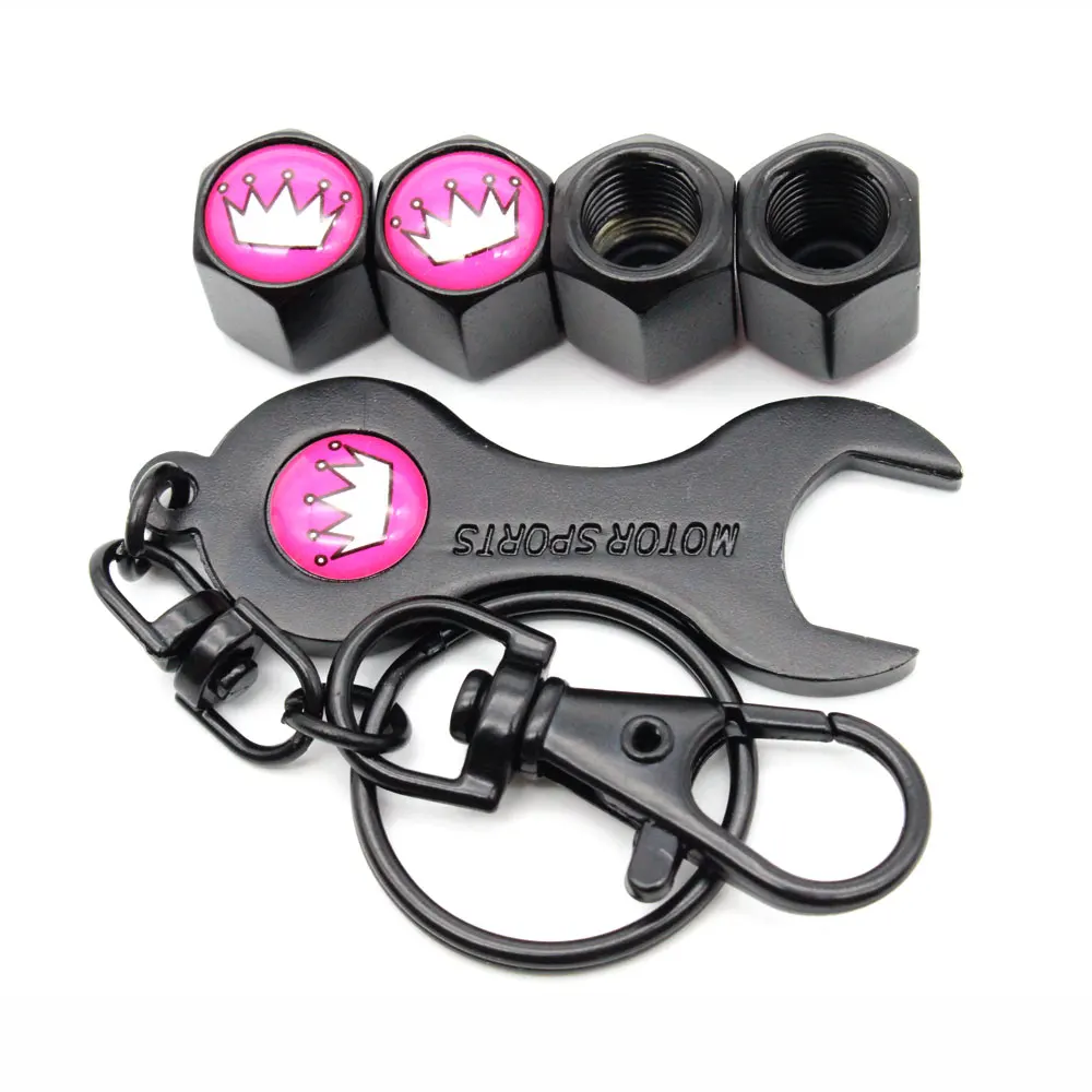 5 шт./компл. розовая Корона Стиль Противоугонная эмблема Авто колесо шины