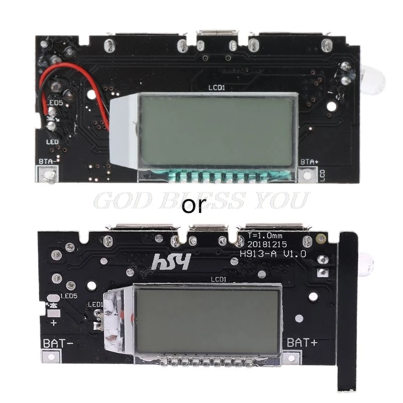 

Dual USB 5V 1A 2.1A Mobile Power Bank 18650 Lithium Battery Charger Board Digital LCD Charging Module