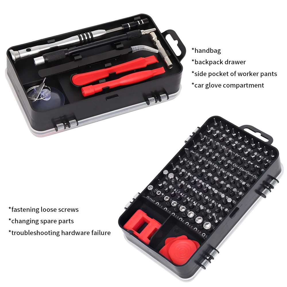 

110 in1 Screwdriver Set Multi-function Precision Screwdriver Bits Torx PC Mobile Phone Device Repair Hand Tools
