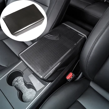 

Car Interior Carbon Decorative Stickers Center Console Armrest Box Frame Cover Sticker for Tesla Model 3 2017-2020