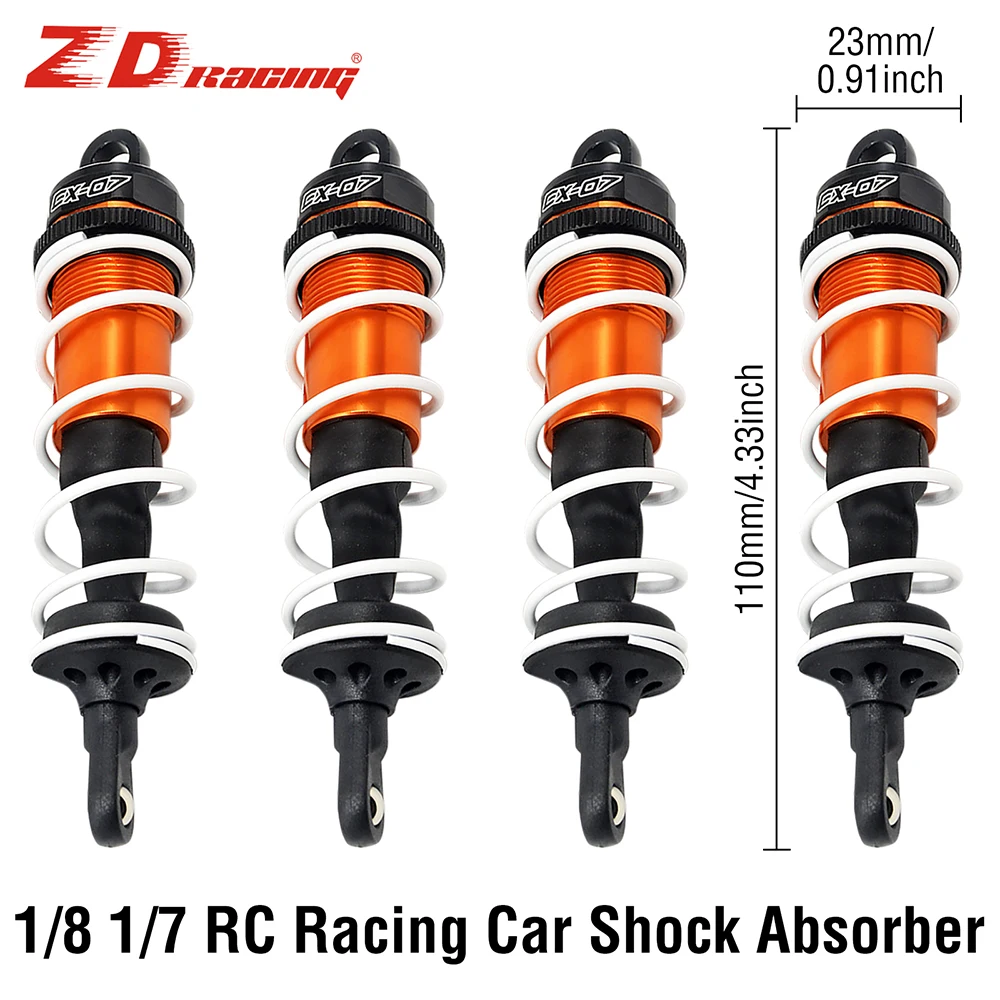 

2 шт./4 шт. амортизатор 110 мм демпфер Подвеска для 1/7 ZD Racing EX07 1/8 RC Racing Car