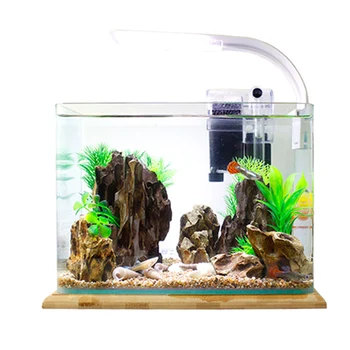 

Lazy Self-cleaning Self-circulation Ecological Aquarium Small Desktop Living Room Household Rectangular Landscaping Set