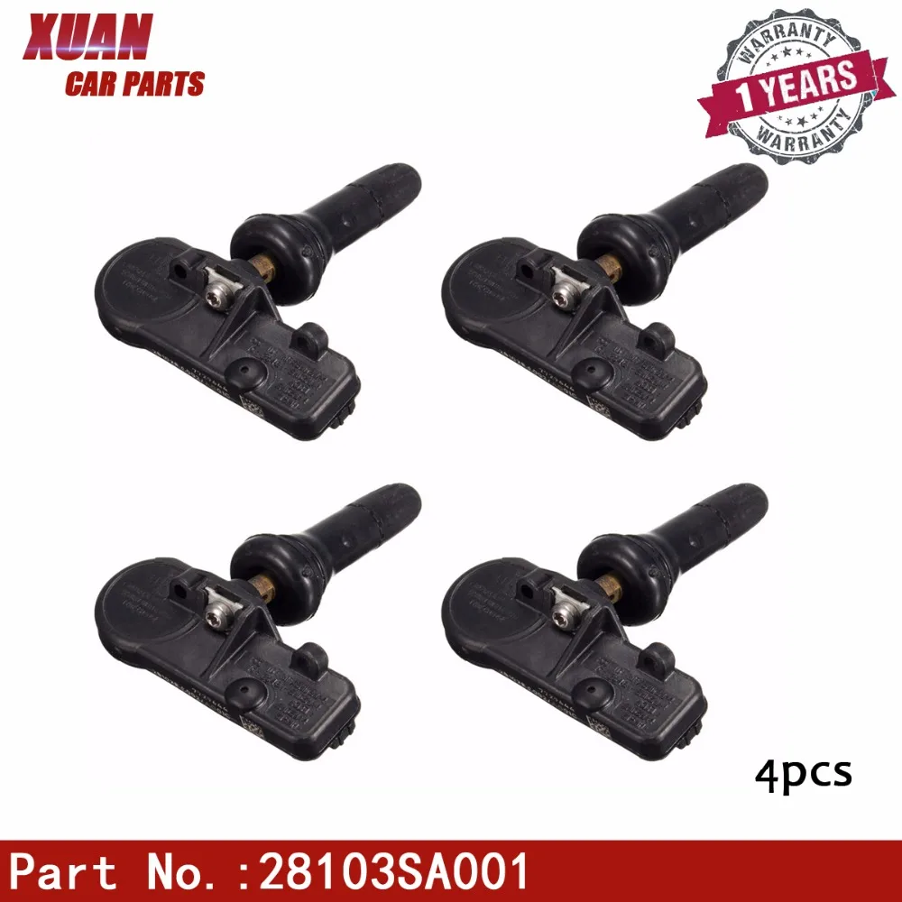 XUAN 4 шт. датчик давления в шинах TPMS 28103SA001 для Subaru Forester Impreza WRX Legacy для кухни, столовой XV crosstrek AG01B