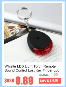 White Smart Finder Key Locator Anti-Lost Keys Chain Keychain Whistle Sound Control with LED Light Wholesale