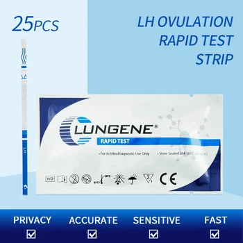 

Free Shipping 25PCS Ovulation Test Strips LH Test Fertility For Woman Ovulation Test Kit Pregnancy Rapid Test