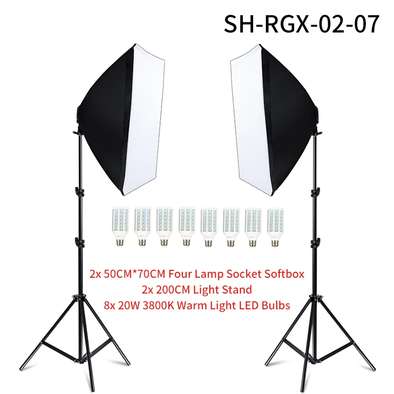 Number 10 Product 20 Вт Профессиональная фотография 19,7x27,5 дюйма/50x70 см софтбокс с 4-в-1 E27 держатель лампы для студийного освещения - Цвет: Number 10 Product
