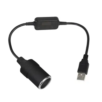 

1PC Car USB conversion head PVC + conductor USB to Cigarette Lighter Plug 12V 1A cigarette lighter female connector