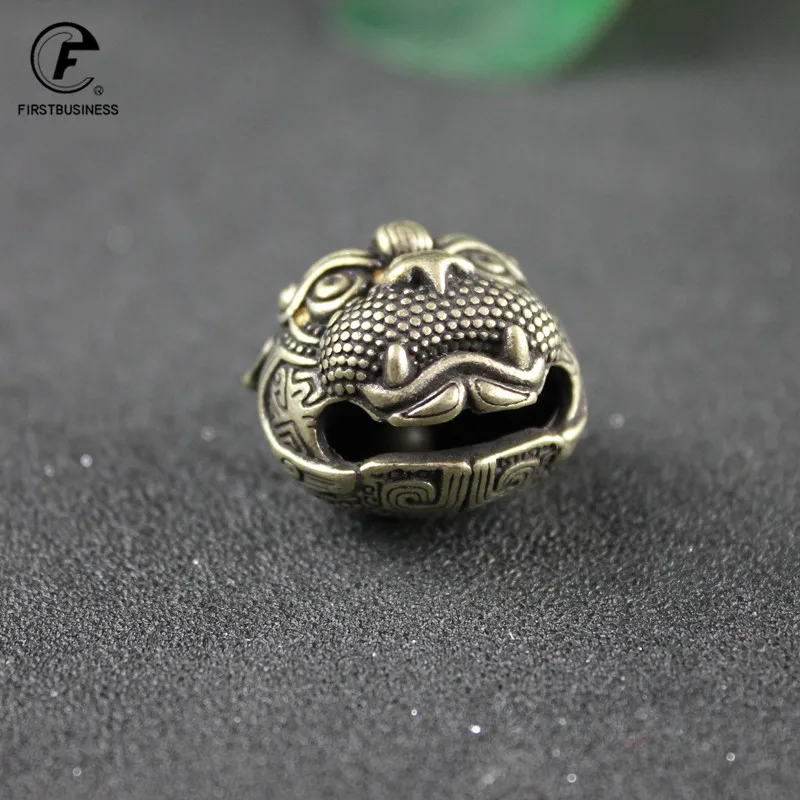 1Pcs Brass Copper Fierce Tiger Good Security Tinkle Bell Charm for