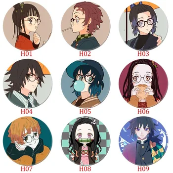 

Anime Demon Slayer Cosplay Badge Cartoon Collect Backpacks Bags Badges Button Brooch Pins