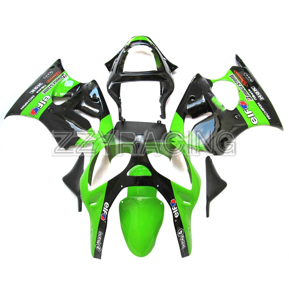 

Complete Fairings Kits for Kawasaki ZX6R 2000 2001 2002 Year ZX-6R 00 01 02 ABS Plastic Motorcycle Bodywork Covers Green Black