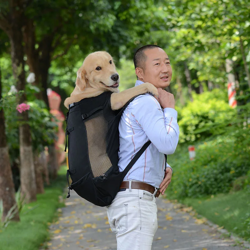 

Dog Carrier Outdoor Travel Pet Shoulder Backpack Breathable Washable Outdoor Hiking Bag For Cat Large Dogs Size S-XL