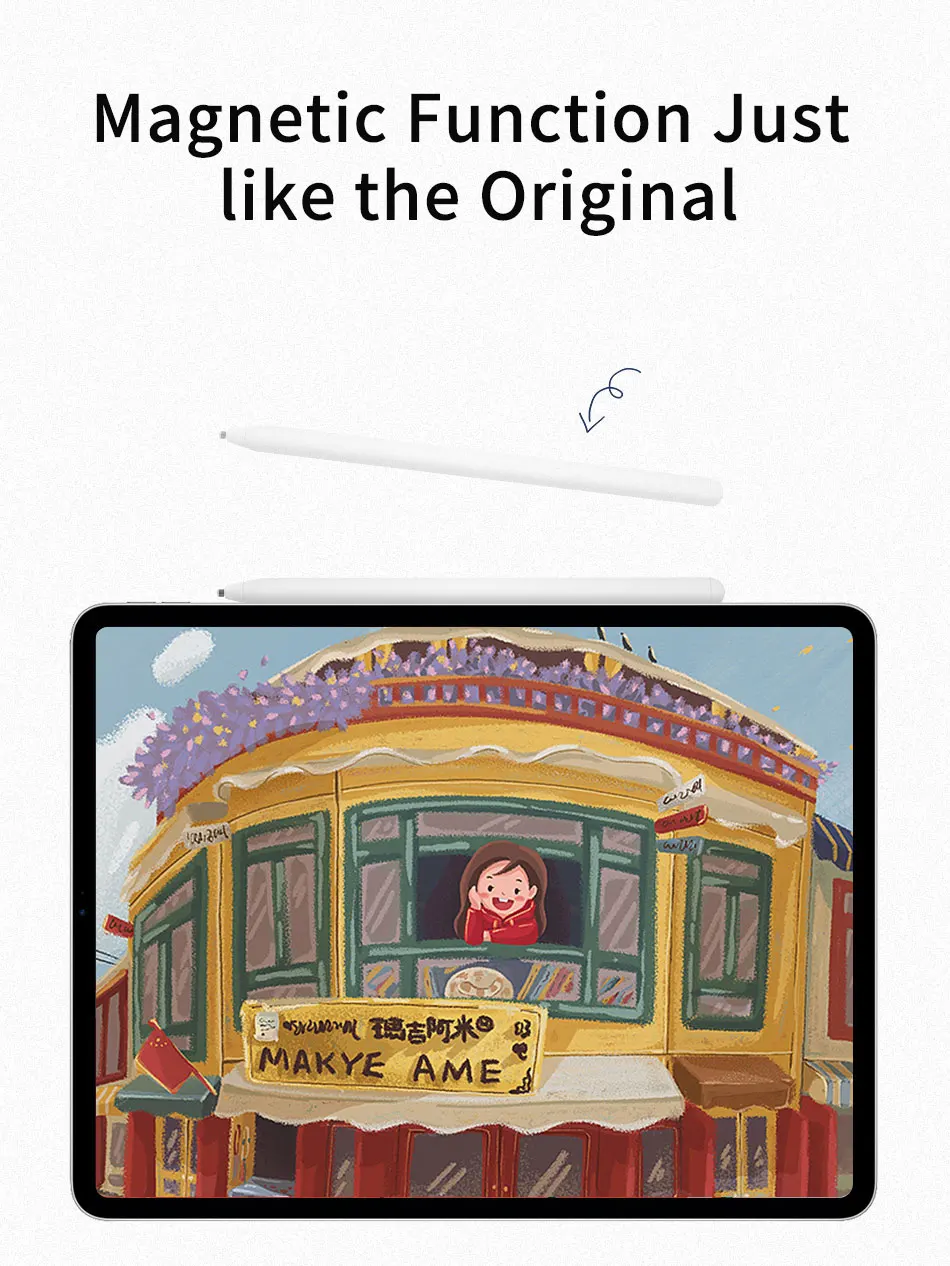 Tablet para Ios Stylus para Desenho de Alta Sensível ao Toque Wiwu Universal Active Stylus Caneta & Android Magnético Anexar Lápis - Imagem 5
