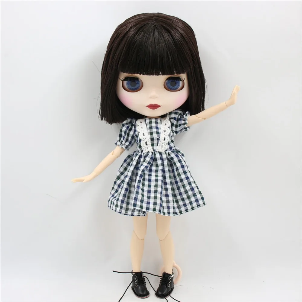 Lainey - Premium Custom Neo Blythe Κούκλα με καστανά μαλλιά, λευκό δέρμα και ματ χαριτωμένο πρόσωπο 4