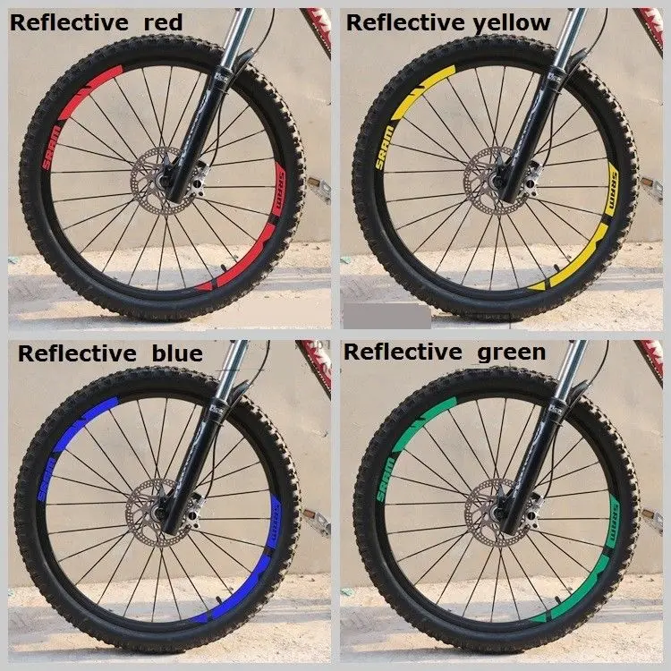 SRAM001 два колеса обод стикер для горного велосипеда MTB Велоспорт Гонки наклейки 26/27,5/29er