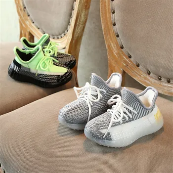 

2020 Spring Autumn Children Shoes Boys Girls Casual Shoes Fashion Breathable Knitting Coconut Kids Sneakers