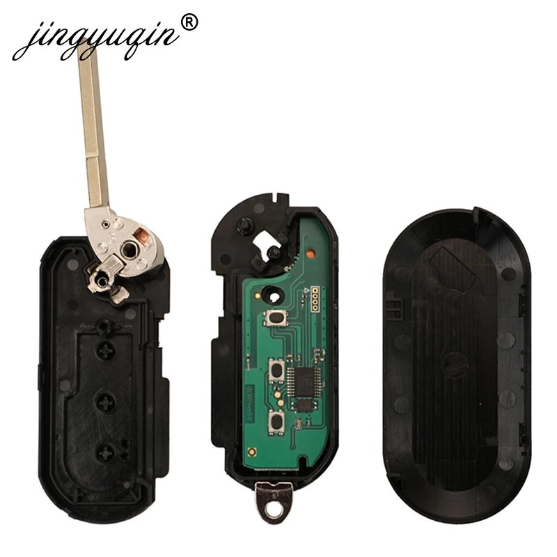 JINGYUQIN CAR REMOTE KEY FOR FIAT MPV BRAVO/DUCATO 500 DOBLO QUBO GRANDE PUNTO CITROEN JUMPER PEUGEOT BOXER 433.92 ASK ID46 FOB