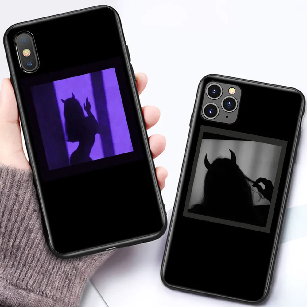 Силиконовый чехол Devil для apple iphone 11 pro max 7 plus 8 x xs xr demon girl мягкий матовый