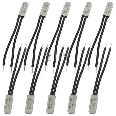 

10 Pcs Bimetal Temperature Control Switch Thermostat 110C N.C KSD9700