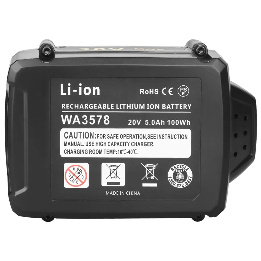 20V 6Ah/8Ah/9.0Ah Rechargeable Replacement Lithium Battery for Worx 20V  Power Tools WA3551 WA3553