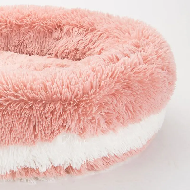 Warm Winter Cake Shape Kennel Lovely Dog Bed Cat Sofa Cushion Fluffy Soft Item