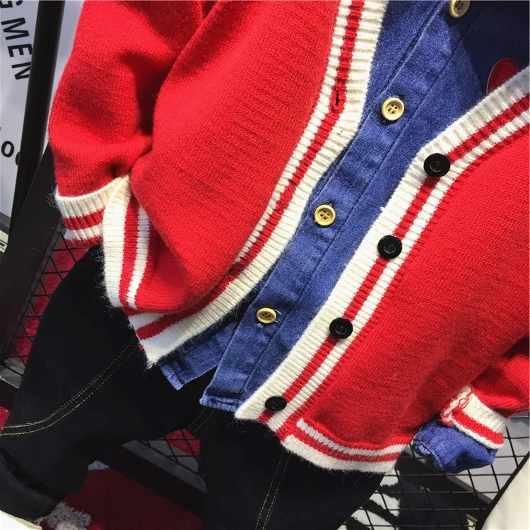 

CHILDREN'S Sweater 2018 Autumn New Style Knitted Cardigan Coat A00011 Shirt C11006 Pants C22006