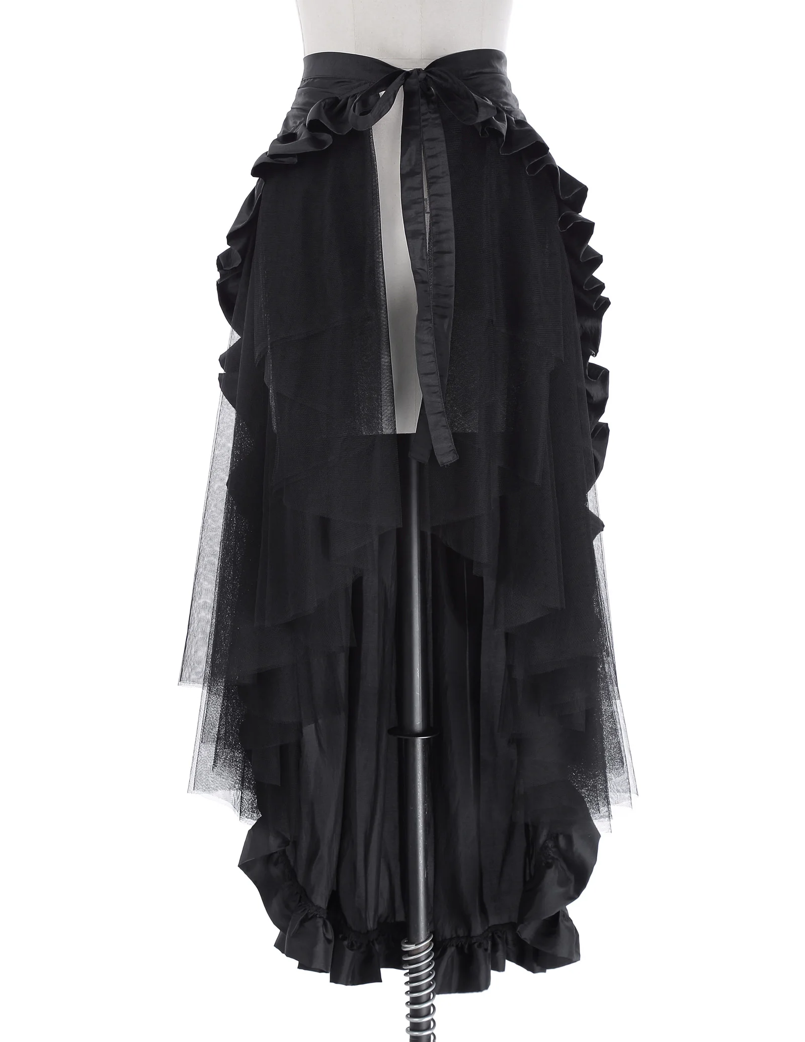 Винтажная юбка женские bowknit в викторианском стиле стимпанк; готическая обувь в стиле «панк»; с оборками и длинная юбка в стиле ретро юбка со шнуровкой Женская обувь