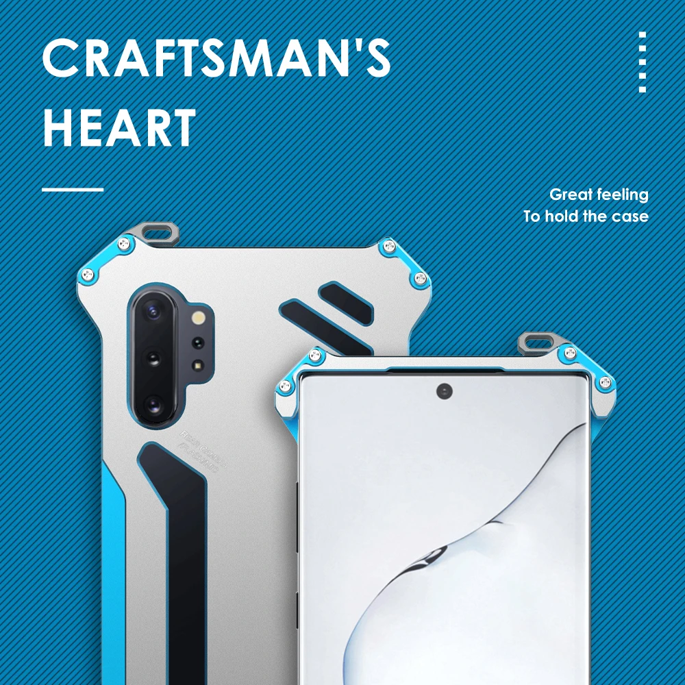 Роскошный Алюминиевый металлический чехол Gundam для samsung Galaxy note 10 Plus+ note 9 note 8 FE чехол противоударный тонкий жесткий чехол-накладка