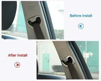 

For BMW New 3 Series F30 316 318 320 2013-2017 ABS Chrome Seat Safety Belt Buckle Decoration Cover Trim 2pcs