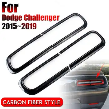 

4pcs/set ABS Taillight Cover Trim Carbon Fiber Style Sticker Mouldings for Dodge Challenger 2015 2016 2017 2018 2019