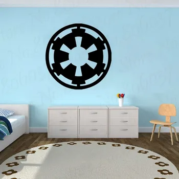 

Star Imperial Wars Logo Wall Stickers for Living Room Art Decoration for Home Vinyl Wallpaper Decals Bedroom Home Sticker WE121