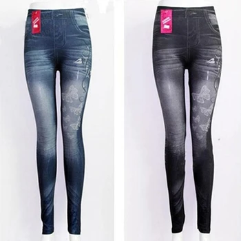 

Slim Women Leggings Butterfly Printing Leggin Skinny Jeans Legging Female Casual Denim Legging