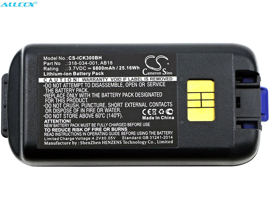 Аккумулятор Cameron Sino 6800 мАч 318 033 001318 034 001 AB17 AB18 для Intermec CK3 CK3A CK3C CK3C1 CK3N CK3N1 CK3R
