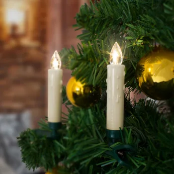 

10/20/30pcs Wireless Christmas LED Candle Light Remote Control Xmas Tree Lighting Deco Fairy Lights Easy To Use BV789