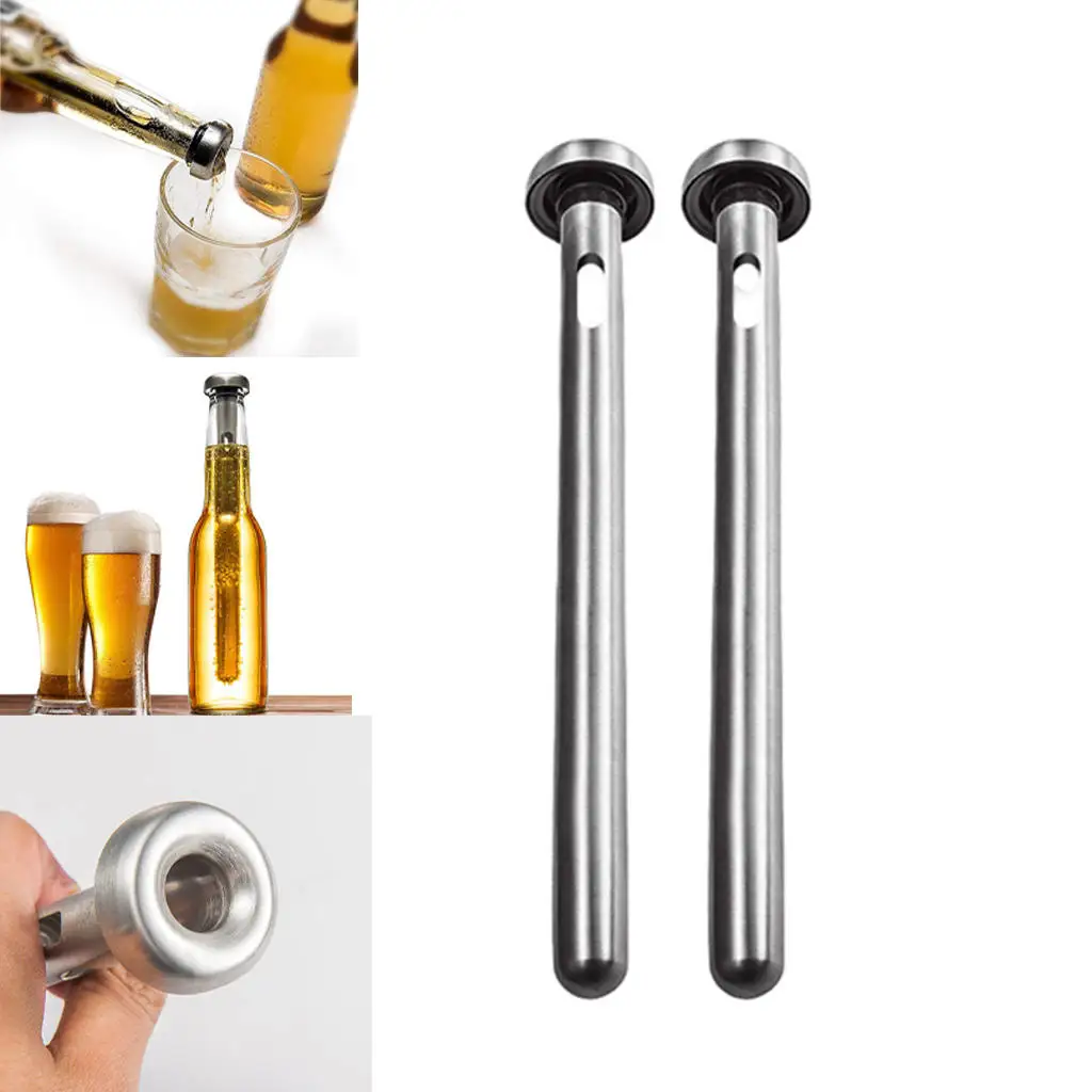  Beer Chiller Sticks for Bottles Set, 3 Stainless Steel Cooling  Chillers, Christmas Gift Accessories