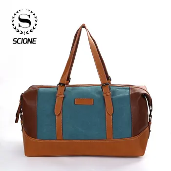 

New Portable Travel Bag Large Capacity Environmental Protection Waterproof Crossbody Bag Trendy Washed Canvas Shoulder Luggage