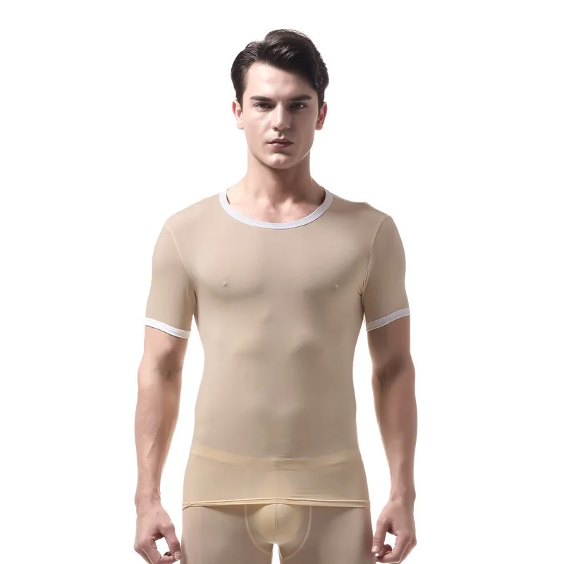 Мужские майки ультратонкие крутые термальные футболки с коротким рукавом нижнее