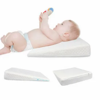 

Anti Baby Spit Milk Crib Cot Sleep Positioning Wedge Pillow Newborn Baby Sleep Pillow Kids Girls Boys Baby White Memory Pillow