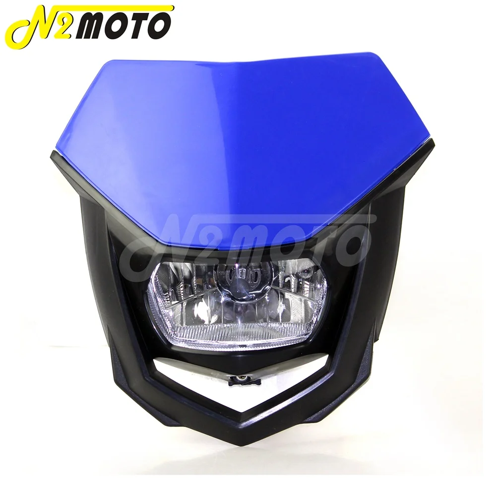 Dual Sport Motocross Enduro MX Universal Headlight Headlamp Front Lamp Mask For Yamaha WR250 YZF WR450 Honda Kawasaki KLX XR CRF