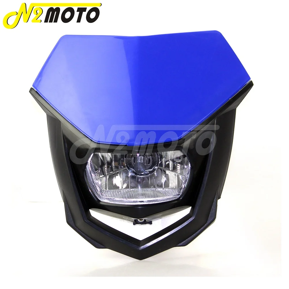 Двойной спортивный эндуро обтекатель для мотоциклов и Yamaha YZ XT WR TTR TT Blue 12 В 35