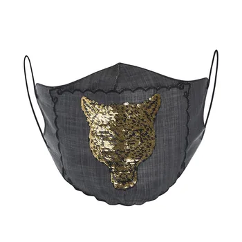 

Mouth Facemask Unisex 2020 Cotton Breathable Face Maskswashable And Reusable PM2.5 Dustpoor Animal Sequin Cloth Mouth Maske Face